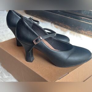 Women’s Mary Jane Dress Heels Shoes Black Size 7 1/2